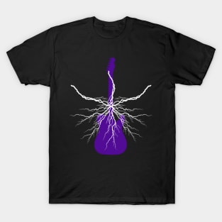 Purple Electric Lightning Guitar T-Shirt